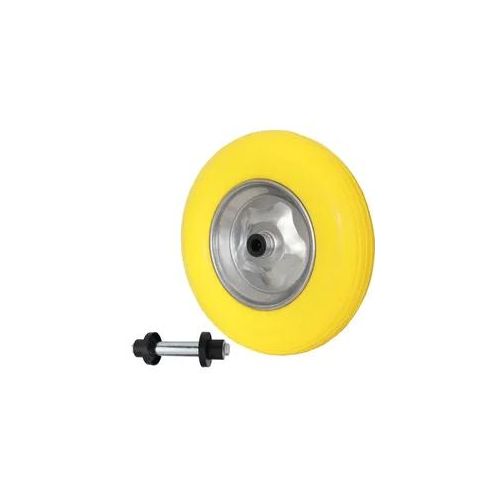 Schubkarrenrad Vollgummi 4.00-8 4.80 mit Achse PU Stahlfelge 200 kg