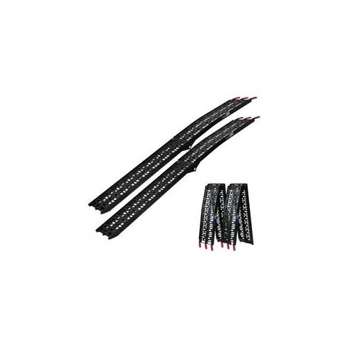 TRUTZHOLM 2 x Auffahrrampe klappbar 228 cm Traglast 680 kg Alu schwarz geloch...