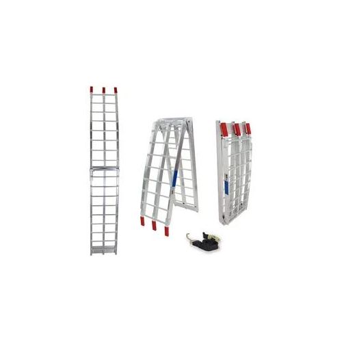 TRUTZHOLM 1 x Auffahrrampe klappbar 180 cm Traglast 340 kg Alu grau Riffelsta...