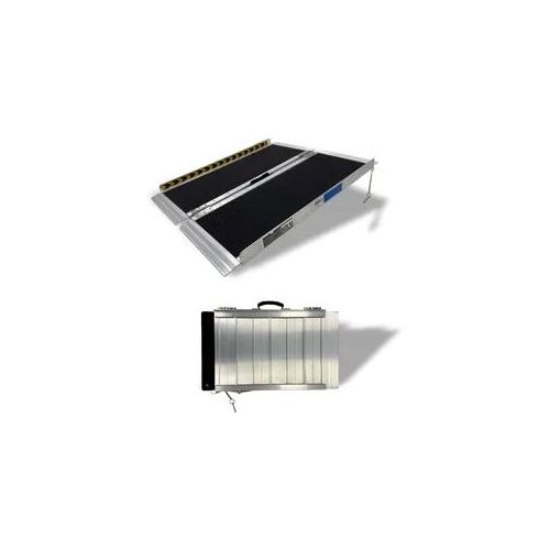 TRUTZHOLM Rollstuhlrampe klappbar 61 cm Traglast 272 kg Alu grau schwarz Anti...