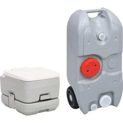 Tragbare Camping-Toilette mit Wasserbehälter