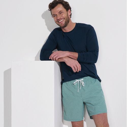 Badeshorts mit Hydroliner, 18 cm, Herren,  Grün, by Lands' End
