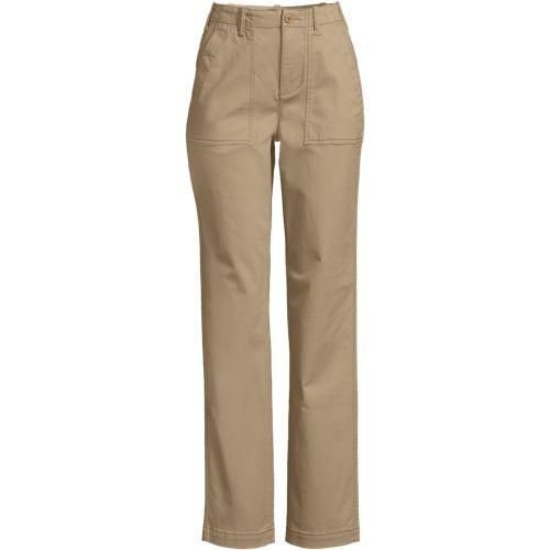 Utility-Chinos High Waist, Damen,  Braun, Baumwoll-Mischung, by Lands' End