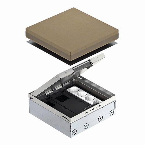 OBO Bettermann Vertr Bodentank komplett 2x2-f.VDE-Steckdose UDHO (7427300)