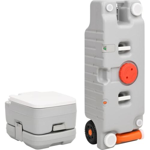 Tragbare Camping-Toilette mit Wasserbehälter