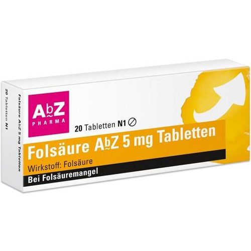 FOLSÄURE AbZ 5 mg Tabletten 20 St