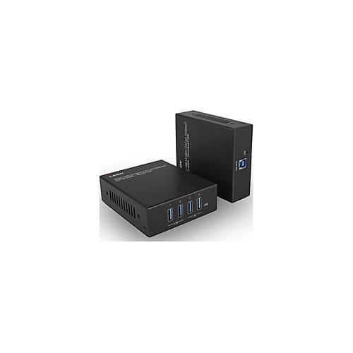 LINDY - Sender und Empfänger - USB/Netzwerk-Extender - USB 3.2 Gen 1, HDBaseT - über CAT 6a - bis zu 100 m