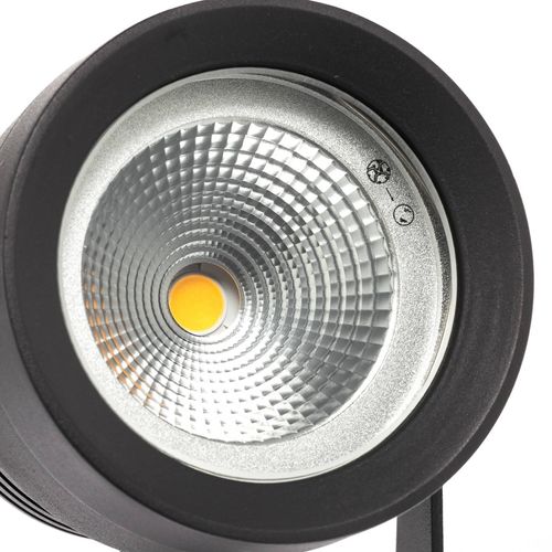 LED-Außenstrahler Irina, Erdspieß, Stecker, grau, Metall