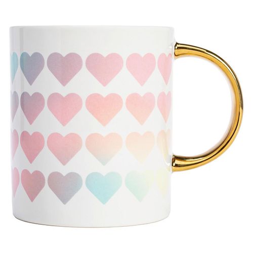 Paris Hilton Kaffeetasse Paris Hilton , Rosa , Keramik , Herz , 450 ml , Kaffee & Tee, Tassen, Kaffeetassen