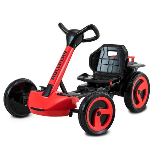 Xxxl Elektro-Kinderauto , Rot, Schwarz Hochglanz , Metall, Kunststoff , 58.1x62.4 cm , unisex , EN 71 , Spielzeug, Kinderspielzeug, Kinderautos &