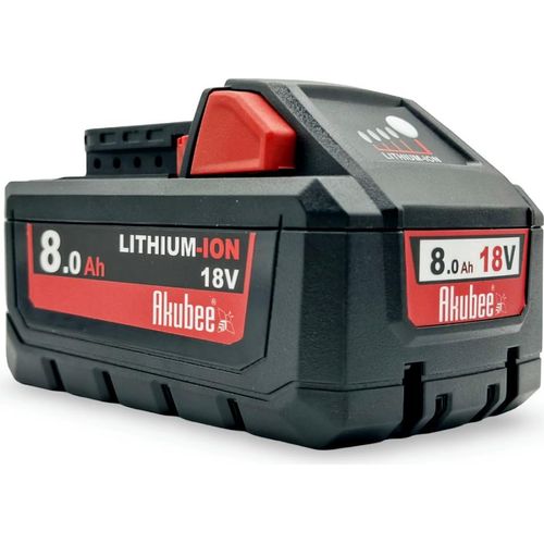 Akku 18V 8,0Ah kompatibel mit Milwaukee M18 Akubee