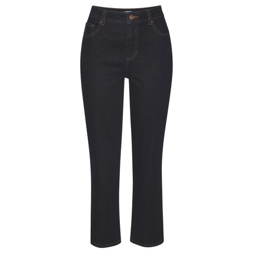 Ankle-Jeans LASCANA, Damen, Gr. 42, N-Gr, blau (dunkelblau denim), Denim/Jeans, Obermaterial: 98% Baumwolle, 2% Elasthan, unifarben, modisch, figurbetont knöchelfrei, Jeans, mit Stretchanteil, elastische Jeans in gerader Passform