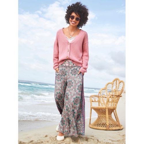 Strickjacke HEINE, Damen, Gr. 34, rosa (rosé), 50% Baumwolle, 50% Polyacryl, unifarben, Strickjacken