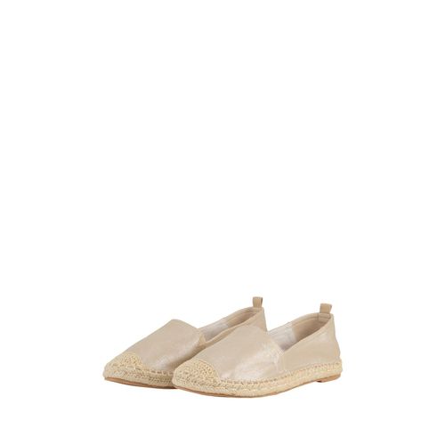 TOM TAILOR Damen Flache Espadrilles in Glanz-Optik, gold, Uni, Gr. 41