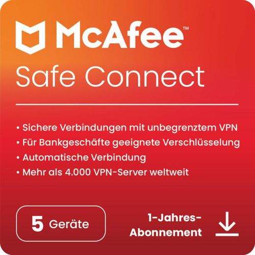 McAfee VPN Safe Connect 5 Geräte