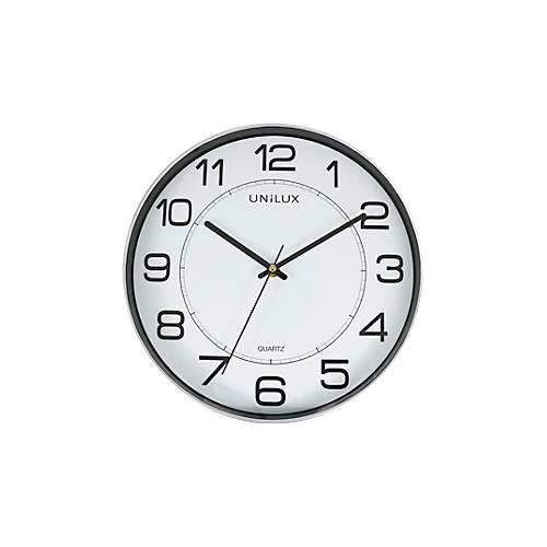 UNILUX MAGNET Wanduhr, Quarzuhrwerk, 30,5 cm, Magnetbefestigung, metallgrau, Batterie inklusive