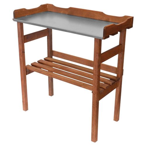 Xxxl Pflanztisch , Braun , Holz , Kiefer , massiv , 78x86x38 cm , Gartenzubehör, Hochbeete