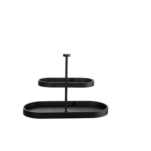 ASA Etagere Wood, Holz, Weide, oval, 16.50x25x35.50 cm, Tischkultur & Servieren, Etageren