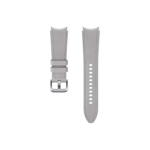 Samsung Hybrid Leather Band Smartwatch-Armband für Galaxy Watch4 Classic, 20 mm M/L, Silber
