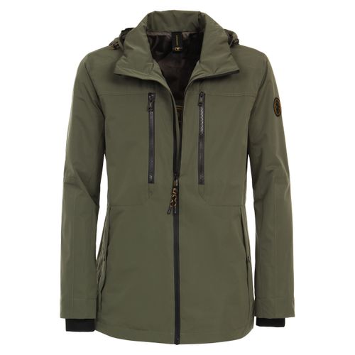 Softshelljacke CASAMODA "CASAMODA Softshelljacke uni", Herren, Gr. M, grün, 100% Polyester, Jacken