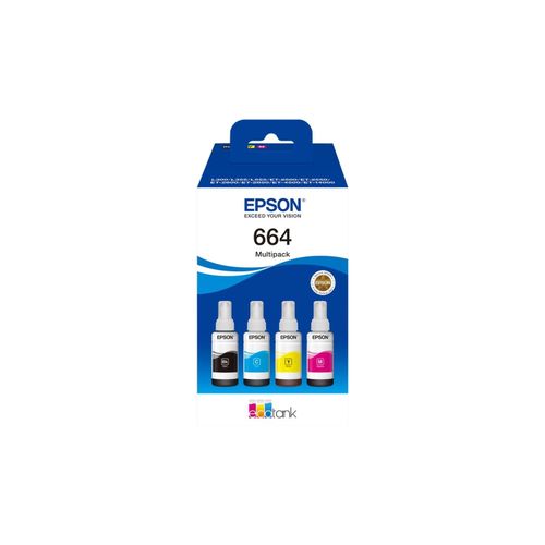 4er Original Multipack Set für Epson C13T664640 / 664 Tintentanks