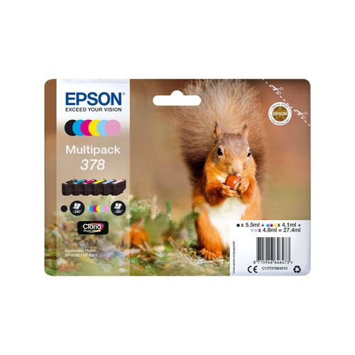 6er Original Multipack Set für Epson C13T37884010 / 378 Expression Photo XP-8000 Druckerpatronen