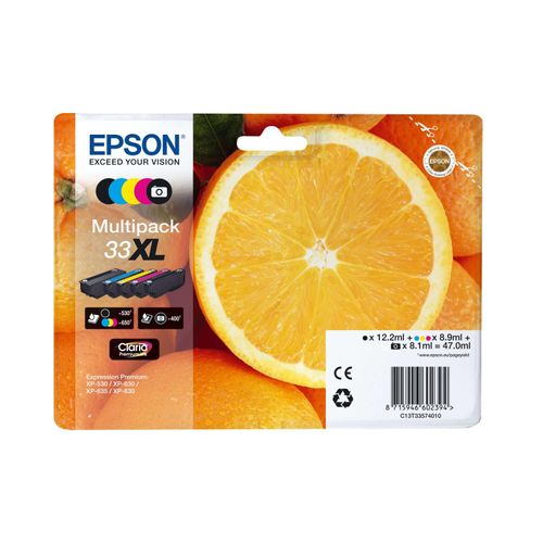 5er Original Multipack Set für Epson C13T33574011 / 33XL Expression Premium XP-7100 Druckerpatronen
