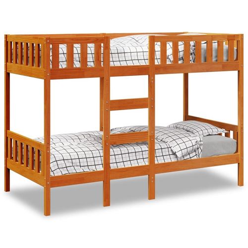 Etagenbett Massivholz Kiefer | Farbe: Wachsbraun | Größe: 90 x 200 cm