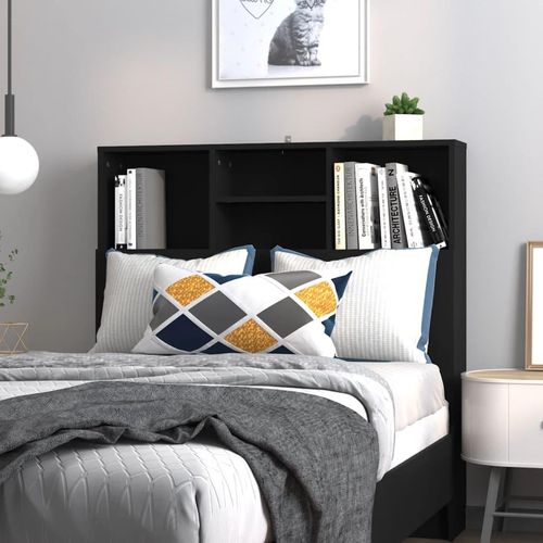 Bett-Kopfteil Mit Ablagen 160X19X103,5 Cm | Farbe: Schwarz | Größe: 100 x 19 x 103.5 cm