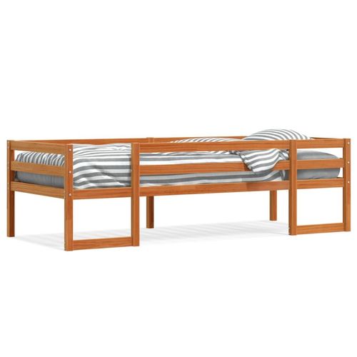 Kinderbett Massivholz Kiefer | Farbe: Wachsbraun | Größe: 90 x 190 cm