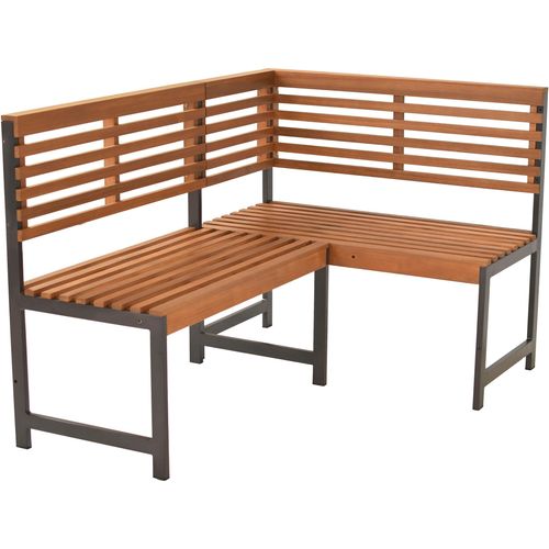 Eckbank MERXX, beige (natur, graphit), B:50cm H:91cm, Aluminium, FSC-zertifiziertes Holz, Sitzbänke, flexible Montageoptionen