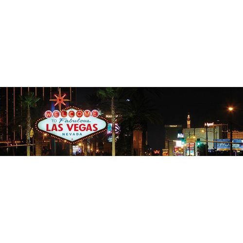 Fototapete PAPERMOON "Las Vegas Panorama", bunt, B:3,5m L:1m, Vlies, Tapeten