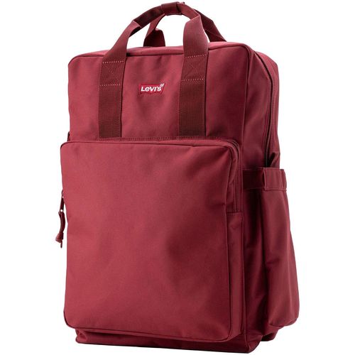 Cityrucksack LEVI'S, Gr. B/H/T: 27cm x 45cm x 14cm, rot (regular rot), Polyester, unifarben, modisch, Rucksäcke, Freizeitrucksack, Schulrucksack, Arbeitsrucksack