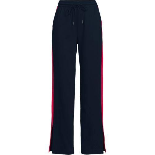 Gerade Jerseyhose mit Kontraststreifen, Damen,  Blau, Baumwolle, by Lands' End