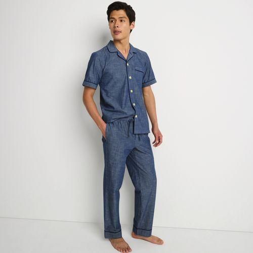 Essenzielle Pyjama-Hose aus Baumwolle, Herren,  Blau, Baumwolle, by Lands' End
