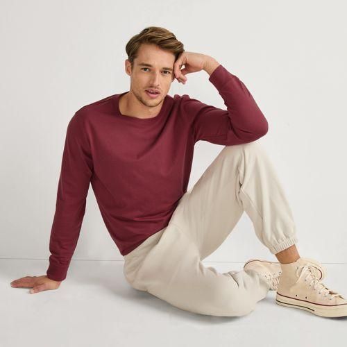 Super-T Langarm-Shirt, Classic Fit, Herren,  Braun, Baumwolle, by Lands' End