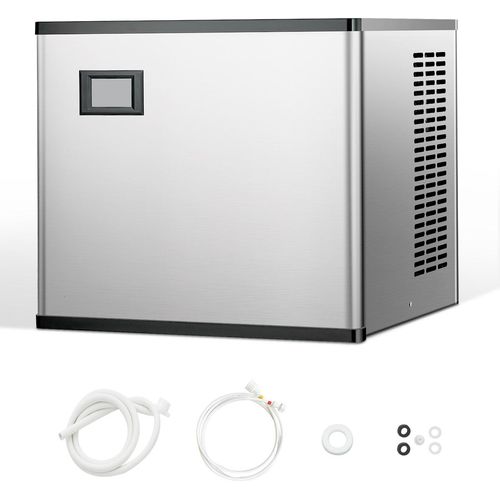 VEVOR Eismaschinenkopf kommerzieller Eisbereiter Eismaschine (nur Kopf) 136 kg/Tag, Kopf aus Edelstahl + PE-Kunststoff Eisbereiter-Kopf mit intelligentem Bedienfeld & Reinigung auf Knopfdruck