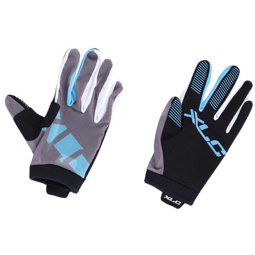 Fahrradhandschuhe XLC "Langfingerhandschuh MTB CG-L14" Gr. L, grau (grau, blau), Handschuhe, L, Materialmix