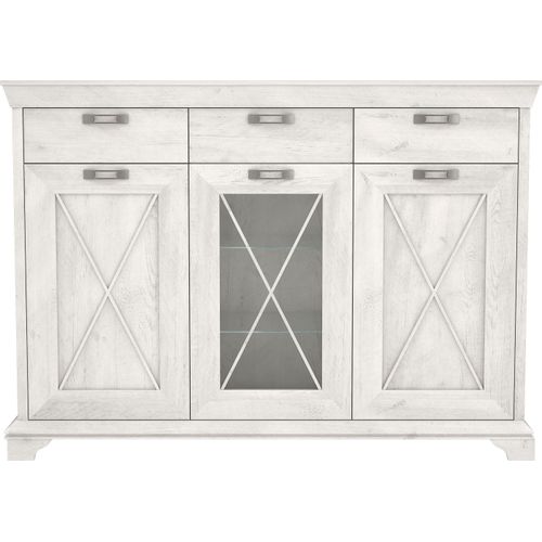 Sideboard FORTE "Kashmir", weiß (pinia weiß), B:177,7cm H:127,7cm T:48,2cm, Sideboards, Sideboard, Breite 177 cm