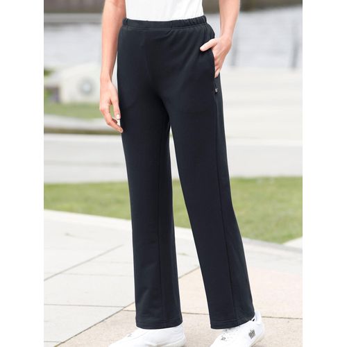 Sporthose HAJO, Damen, Gr. 50, Normalgrößen, schwarz, 62% Baumwolle, 33% Polyester, 5% Elasthan, unifarben, lang, Hosen