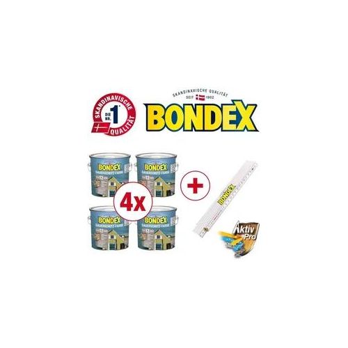 BONDEX BigPack Dauerschutz Farbe Außen, hochdeckend, wetterschutz + Zollstock 10 l, Schokoladenbraun