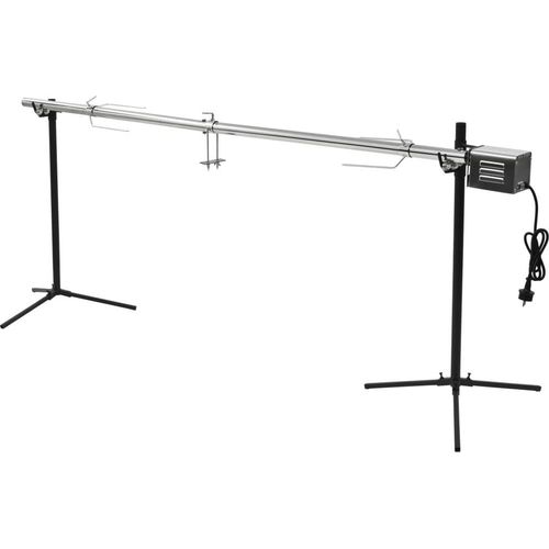 vidaXL Automatischer Grillspieß mit Motor Edelstahl 207×45×81 cm