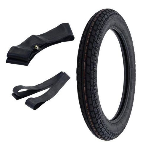 Heidenau K34 Vintage Motorradreifen + Schlauch + Felgenband 3.25-18 52S TT - Block-Rillenprofil