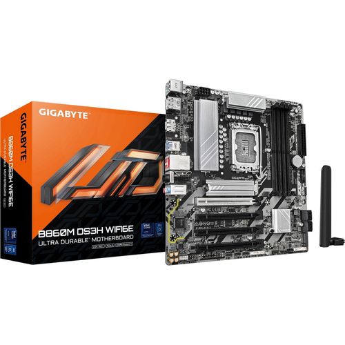 GIGABYTE B860M DS3H WIFI6E mATX Mainboard Sockel 1851 DP/HDMI