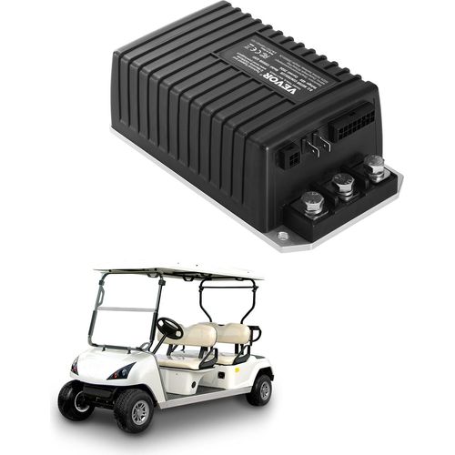 VEVOR Geschwindigkeitsregler für Golfwagen, 48 V 250 A Ersatz für Gleichstrommotor-Controller für EZGO TXT Golfwagen, Schutzart IP65, Gehäuse aus Alu ABS, kompatibel mit Modellen 1206HB-5201
