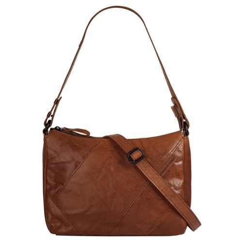 Umhängetasche SPIKES & SPARROW, Damen, Gr. B/H/T: 27cm x 20cm x 10cm onesize, braun (cognac), Leder, vintage, Taschen, echt Leder