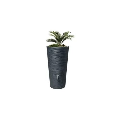 GARANTIA 2in1 Regenspeicher NATURA, 350 Liter, graphite grey , mit Pflanzschale, Regenwasserbehälter