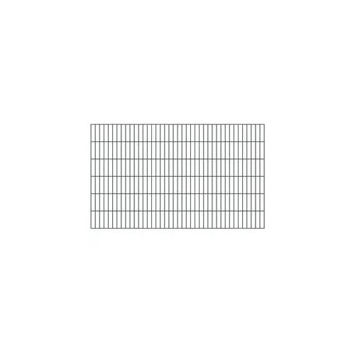Alberts Doppelstabmatte, 2 m lang, 120 cm hoch, Gittermatte, Anthrazit
