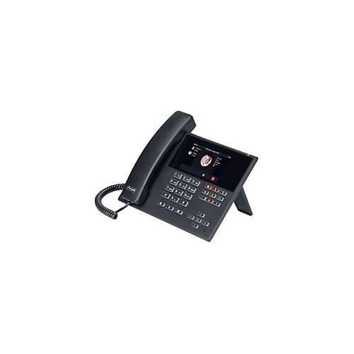 Auerswald COMfortel D-400 - VoIP-Telefon mit Rufnummernanzeige/Anklopffunktion - dreiweg Anruffunktion - SIP, RTP, SRTP, SIPS - 6 Leitungen - Schwarz