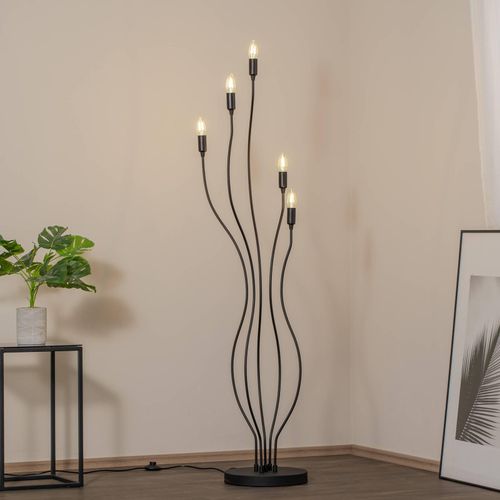 Stehlampe Bonibon 13231 schwarz Metall Höhe 155 cm 5-flammig